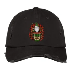 Gnomes With Coffee Christmas Vintage Cap