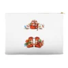 Personalized Red Christmas Elf Accessory Pouches
