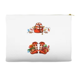 Personalized Red Christmas Elf Accessory Pouches
