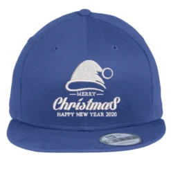 Merry Christmas Embroidered Hat Flat Bill Snapback Cap
