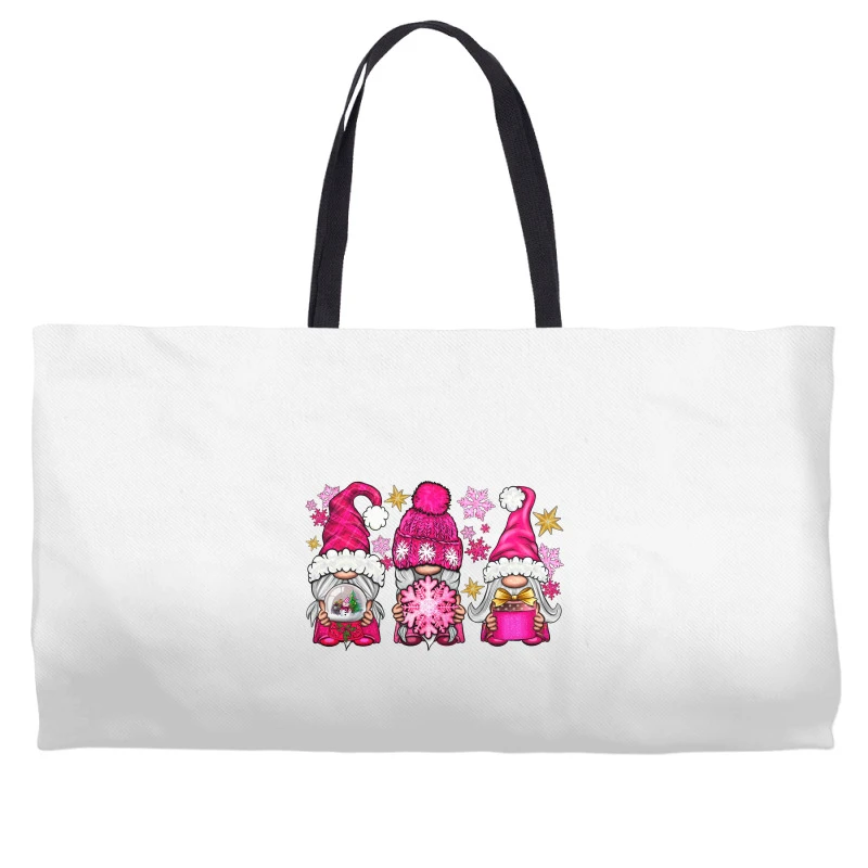 Pink Christmas Winter Gnomes Weekender Totes 2 Pink Christmas Winter Gnomes Weekender Totes - Image 2