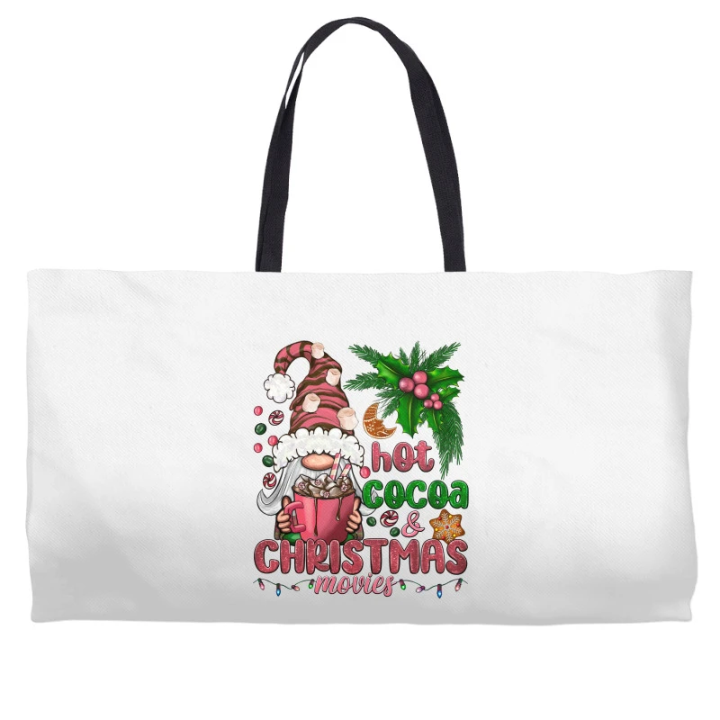 Pink Christmas Hot Cocoa And Christmas Movies Weekender Totes 2 Pink Christmas Hot Cocoa And Christmas Movies Weekender Totes - Image 2