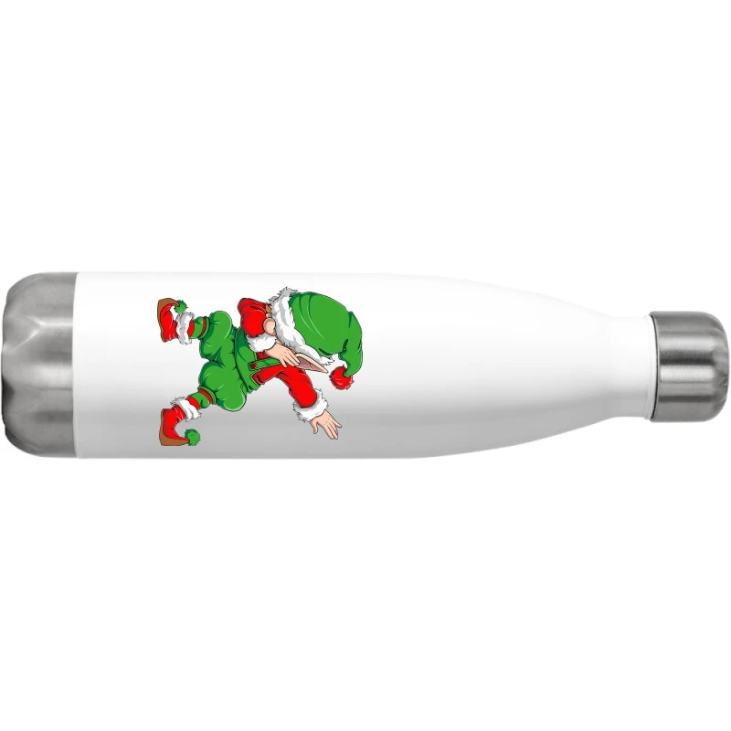 Christmas Dabbing Elf Squad Xmas Dab Kids Family M Stainless Steel Water Bottle 2 Christmas Dabbing Elf Squad Xmas Dab Kids Family M Stainless Steel Water Bottle - Image 2