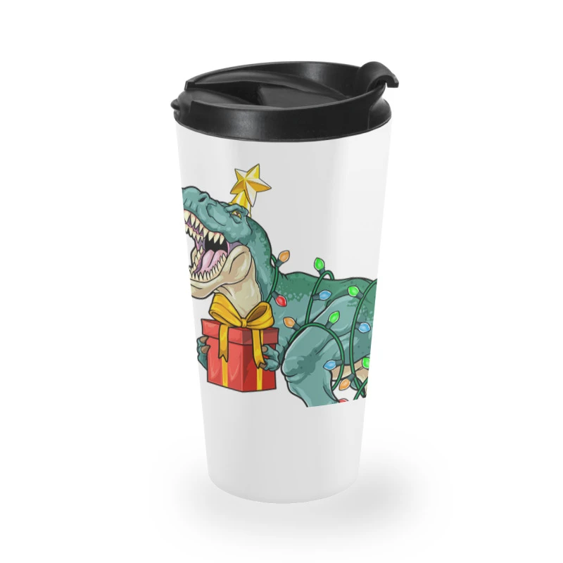 Christmas Dinosaur Fa Ra Ra Rawr Cute Boys Kids Tr Travel Mug 2 Christmas Dinosaur Fa Ra Ra Rawr Cute Boys Kids Tr Travel Mug - Image 2