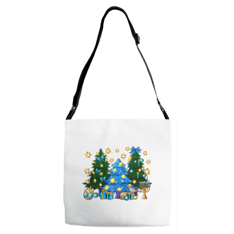 Hannukah Christmas Trees Adjustable Strap Totes 2 Hannukah Christmas Trees Adjustable Strap Totes - Image 2