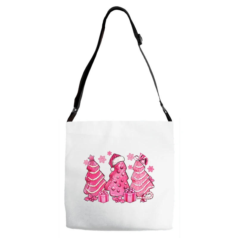 Pink Christmas Tree Cakes Adjustable Strap Totes 2 Pink Christmas Tree Cakes Adjustable Strap Totes - Image 2