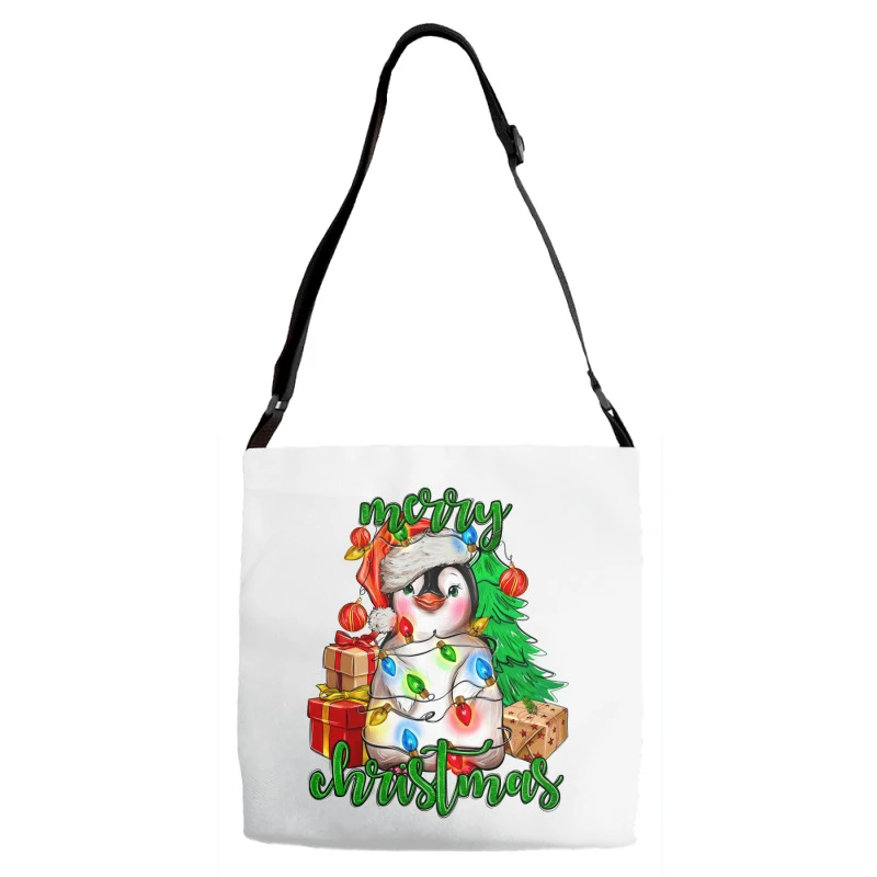 Merry Christmas Penguin Adjustable Strap Totes 2 Merry Christmas Penguin Adjustable Strap Totes - Image 2