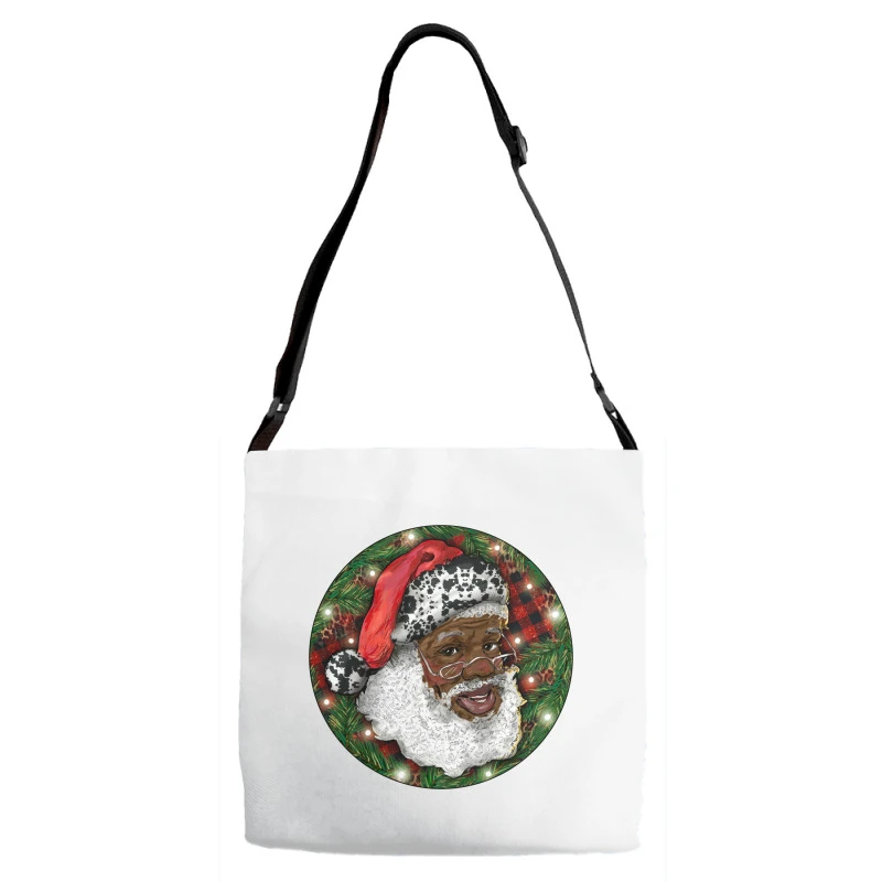 African American Santa Christmas Adjustable Strap Totes 2 African American Santa Christmas Adjustable Strap Totes - Image 2