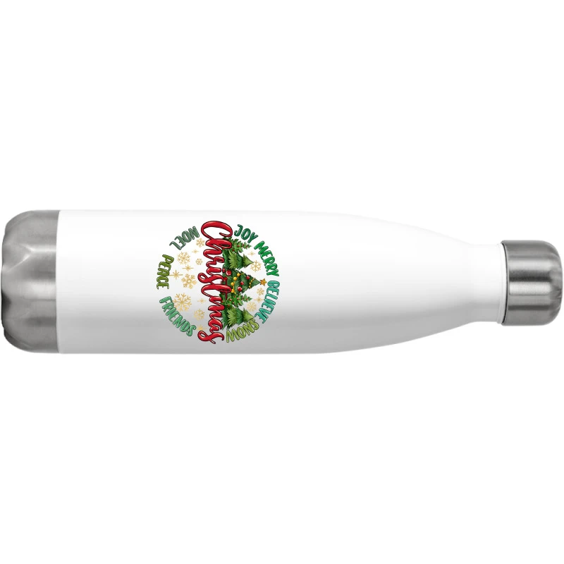 Christmas Vibes Stainless Steel Water Bottle 2 Christmas Vibes Stainless Steel Water Bottle - Image 2
