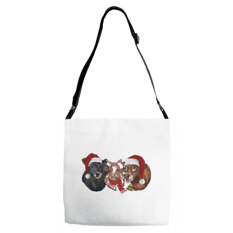 Christmas Cows Adjustable Strap Totes 2 Christmas Cows Adjustable Strap Totes - Image 2