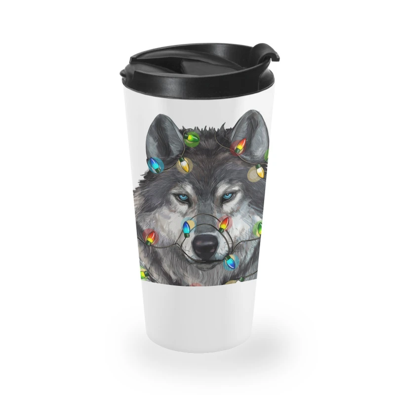 Christmas With Wolf Travel Mug 2 Christmas With Wolf Travel Mug - Image 2