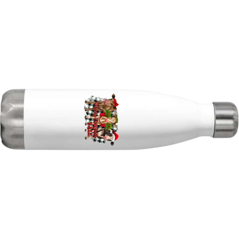 Merry Christmas Y'all Heifers Stainless Steel Water Bottle 2 Merry Christmas Y'all Heifers Stainless Steel Water Bottle - Image 2