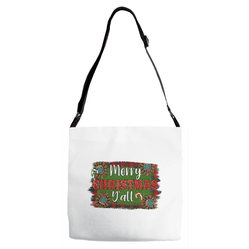 Merry Christmas Y'all Adjustable Strap Totes 2 Merry Christmas Y'all Adjustable Strap Totes - Image 2