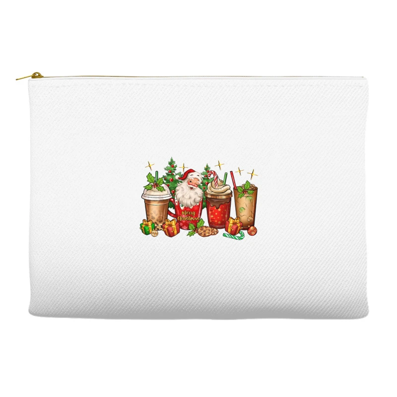 Christmas Santa Coffee Cups Accessory Pouches 2 Christmas Santa Coffee Cups Accessory Pouches - Image 2