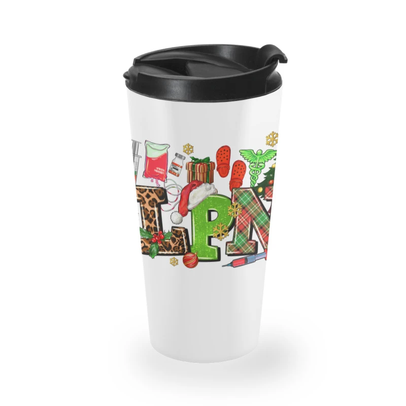 Lpn Christmas Nurse With Travel Mug 2 Lpn Christmas Nurse With Travel Mug - Image 2