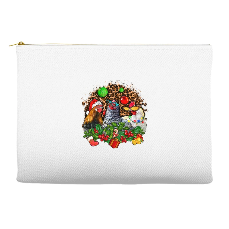 Christmas Party And Chickens Accessory Pouches 2 Christmas Party And Chickens Accessory Pouches - Image 2