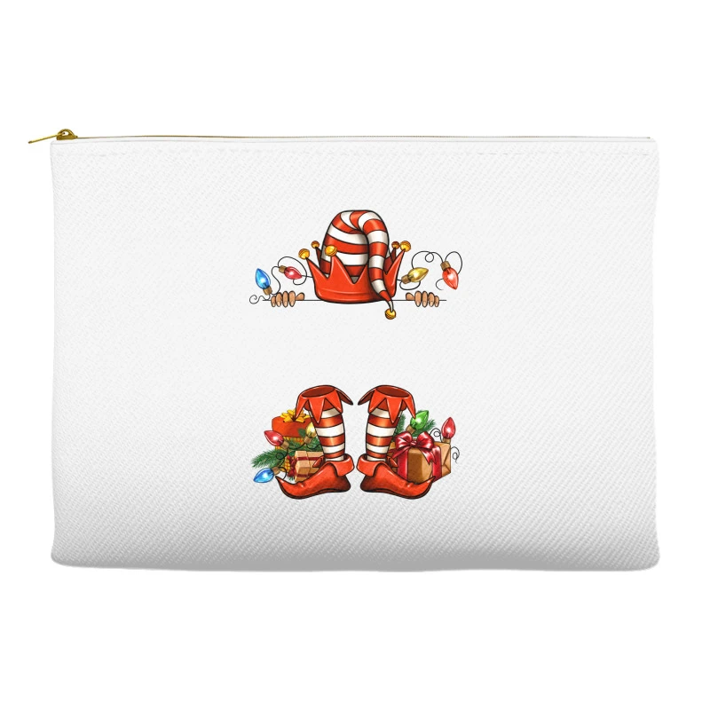Personalized Red Christmas Elf Accessory Pouches 2 Personalized Red Christmas Elf Accessory Pouches - Image 2